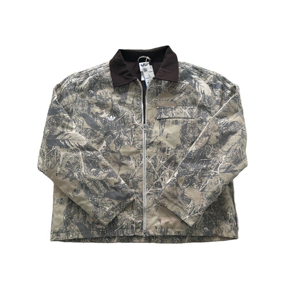 NWT Genuine Adidas Workwear Canvas Jacket Putty Grey Camo Grey Heather